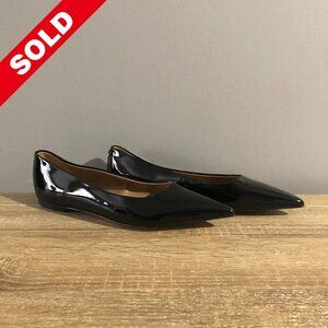 Sam Edelman Wanda Womens Size 8.5M Black Patent Leather Pointed Toe Flats